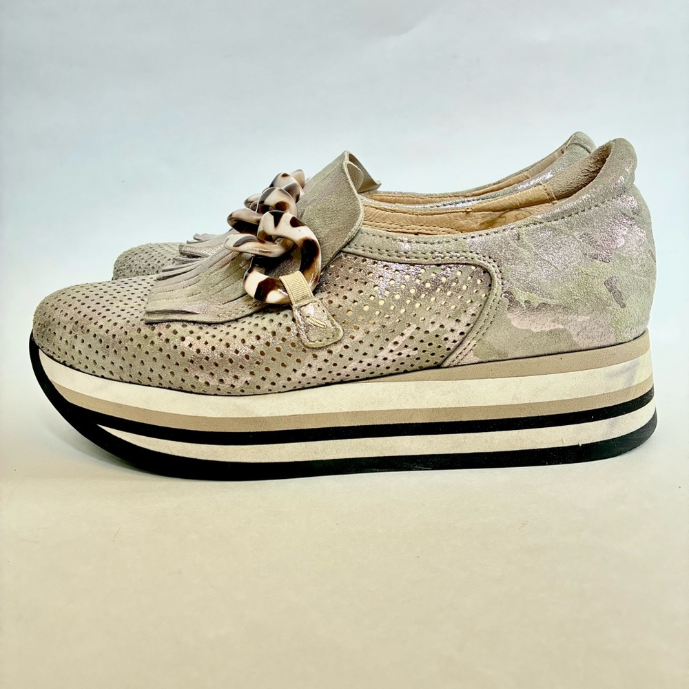 Softwaves Cadie Leather Wedge Platform Sneaker Co… - image 7